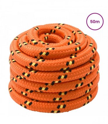 vidaXL Boat Rope 50 m 3 Orange PP