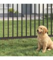 vidaXL Garden Fence Panel 24 pcs Galvanised Steel Silver