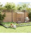 vidaXL Garden Fence with Stakes 12 pcs 75 x 50 cm Mesh Silver