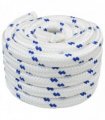 vidaXL Boat Rope 5 m 4 White and Blue PP