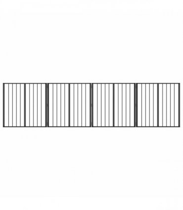 vidaXL Dog Gate 4 pcs Black 80 x 80 cm Galvanised Steel