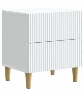vidaXL Bedside Cabinet White 43 x 34.5 x 48 cm Engineered Wood