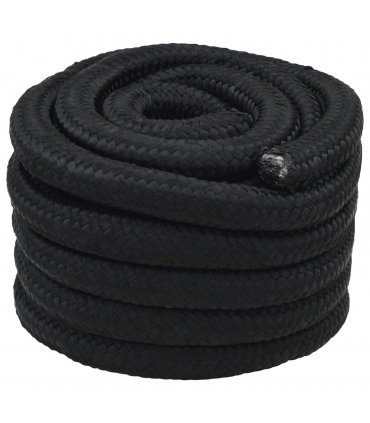 vidaXL Boat Rope 25 m 5 Black PP