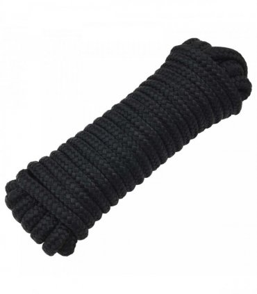vidaXL Boat Rope 12 m 1 Black Polyester