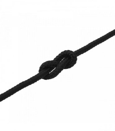 vidaXL Boat Rope 12 m 1 Black Polyester