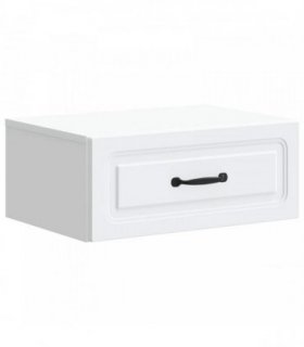 vidaXL Wall-Mounted Bedside Cabinet White 49 x 34.5 x 20 cm
