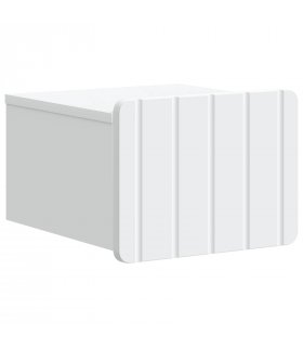 vidaXL Wall-Mounted Bedside Cabinet White 33 x 34.5 x 24 cm