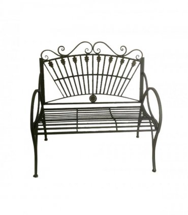 108CM GREEN/GOLD METAL BENCH