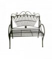 108CM GREEN/GOLD METAL BENCH