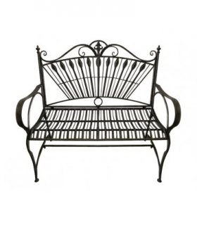 111CM BLUE/GOLD METAL BENCH