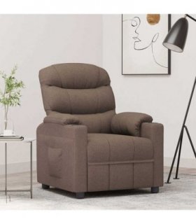 vidaXL Recliner Chair Taupe Fabric