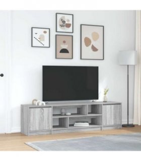 vidaXL TV Cabinet Grey Sonoma 188.5x41x50 cm Engineered Wood