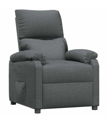 vidaXL Recliner Chair Dark Grey Fabric