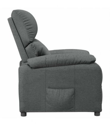 vidaXL Recliner Chair Dark Grey Fabric