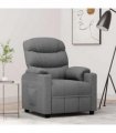 vidaXL Recliner Chair Light Grey Fabric