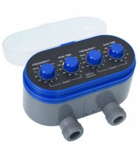 vidaXL Double Outlet Water Timer with Ball Valves