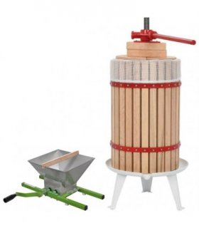 vidaXL 2 Piece Fruit & Wine Press and Crusher Set