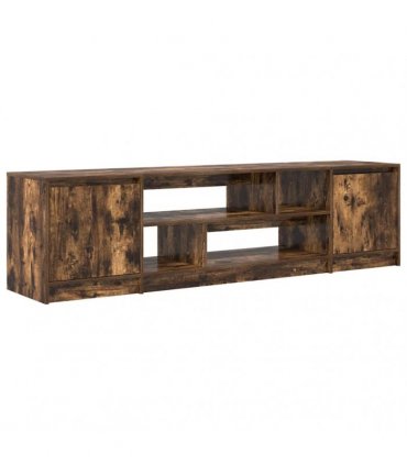 vidaXL TV Cabinet Smoked Oak 188.5x41x50 cm Engineered Wood