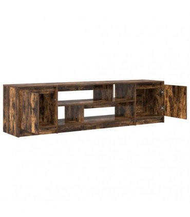 vidaXL TV Cabinet Smoked Oak 188.5x41x50 cm Engineered Wood