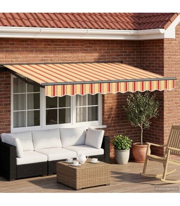 vidaXL Electric Retractable Awning 2.5 x 2 m Polyester with PU coating