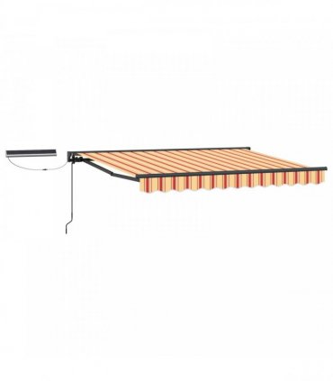 vidaXL Electric Retractable Awning 2.5 x 2 m Polyester with PU coating