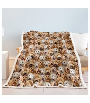 Cockapoos Fleece Blanket Fuzzy Dogs Blanket for Kids Adults Cute Puppy Cockapoos Throw Blanket Puppy Dog Animal Pattern Sherpa Blankets Cockapoos Gifts for Women (150x200cm)