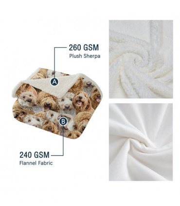 Cockapoos Fleece Blanket Fuzzy Dogs Blanket for Kids Adults Cute Puppy Cockapoos Throw Blanket Puppy Dog Animal Pattern Sherpa Blankets Cockapoos Gifts for Women (150x200cm)