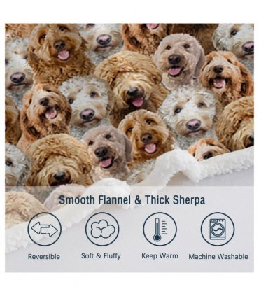 Cockapoos Fleece Blanket Fuzzy Dogs Blanket for Kids Adults Cute Puppy Cockapoos Throw Blanket Puppy Dog Animal Pattern Sherpa Blankets Cockapoos Gifts for Women (150x200cm)
