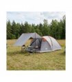 vidaXL Cabin Tent Grey and Orange 6-Person Polyester and Steel