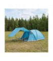 vidaXL Cabin Tent with Roof Blue 6-Person Polyester and Steel