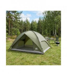 vidaXL Camping Tent with Rainfly Water-resistant Dome Olive Green