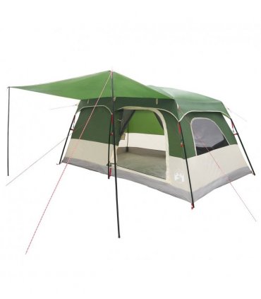 vidaXL Family Tent Green 420 x 305 x 200 cm Polyester and Steel