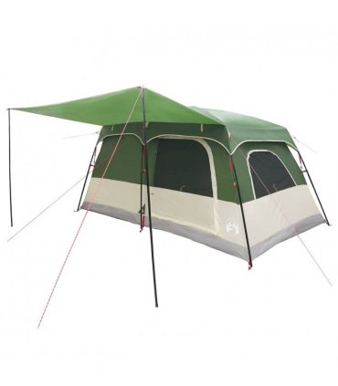vidaXL Family Tent Green 420 x 305 x 200 cm Polyester and Steel