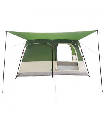 vidaXL Family Tent Green 420 x 305 x 200 cm Polyester and Steel