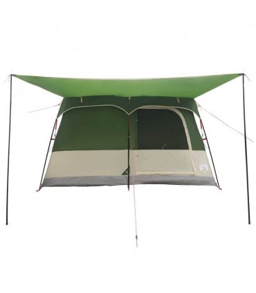 vidaXL Family Tent Green 420 x 305 x 200 cm Polyester and Steel