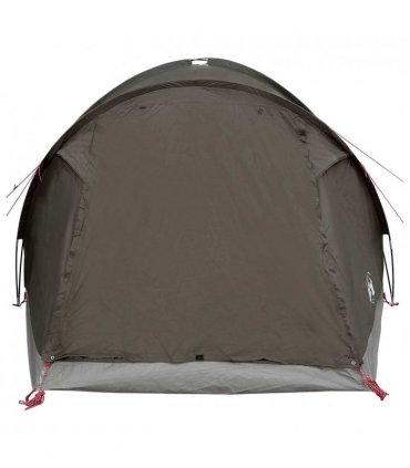 vidaXL Cabin Tent with Roof Brown grey 4-Person Polyester and Steel