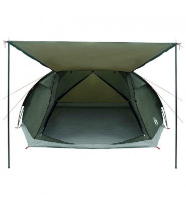 vidaXL Cabin Tent with Roof Army green 8-Person Polyester and Steel
