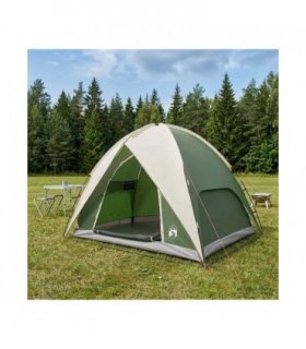 vidaXL Camping Tent with Rainfly Water-resistant Dome Green