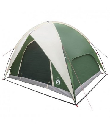 vidaXL Camping Tent with Rainfly Water-resistant Dome Green