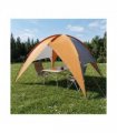 vidaXL Camping Tent with Rainfly Water-resistant Dome Grey and Orange