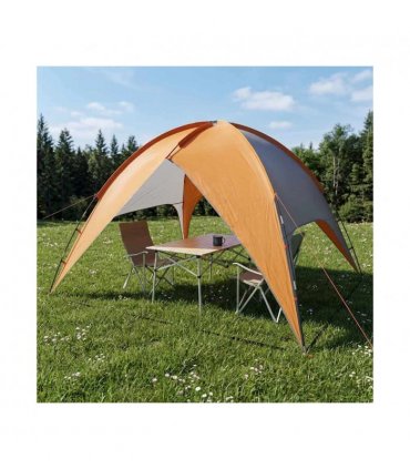 vidaXL Camping Tent with Rainfly Water-resistant Dome Grey and Orange