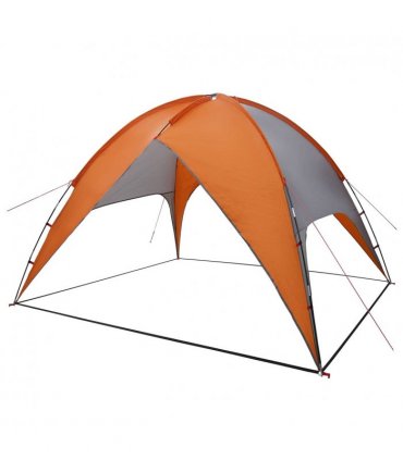 vidaXL Camping Tent with Rainfly Water-resistant Dome Grey and Orange