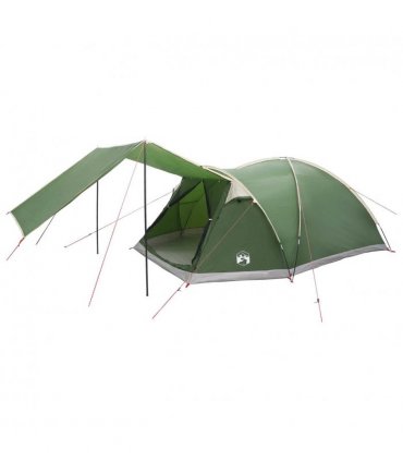 vidaXL Cabin Tent with Roof Green 6-Person Polyester and Steel