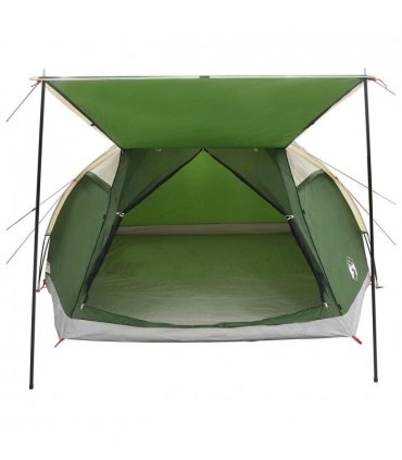 vidaXL Cabin Tent with Roof Green 6-Person Polyester and Steel
