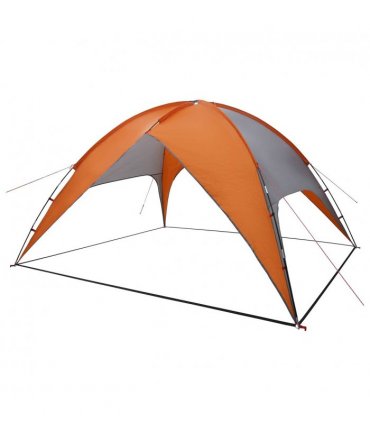 vidaXL Camping Tent with Rainfly Water-resistant Dome Grey and Orange