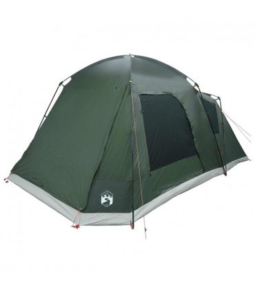 vidaXL Cabin Tent with Roof Army green 8-Person Polyester and Steel