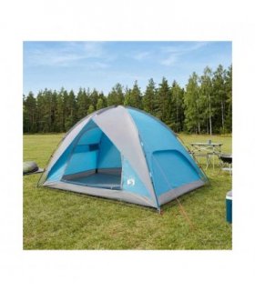 vidaXL Camping Tent with Rainfly Water-resistant Dome Blue