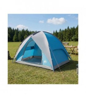 vidaXL Camping Tent with Rainfly Water-resistant Dome Blue