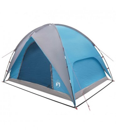 vidaXL Camping Tent with Rainfly Water-resistant Dome Blue