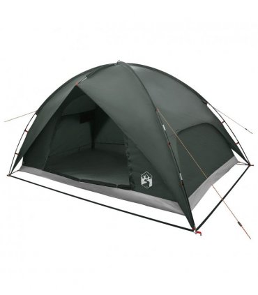 vidaXL Camping Tent with Rainfly Water-resistant Dome Army Green